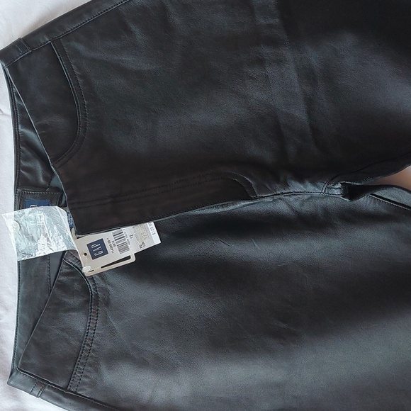 Gap Black Leather Pants size 12 NWT - Picture 2 of 16